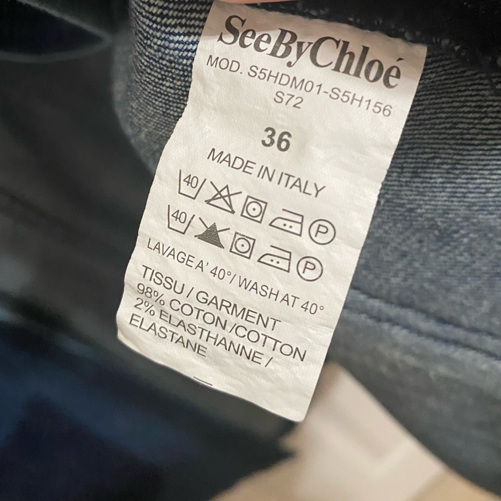 See By Chloe Denim Patchwork Parka - image 7